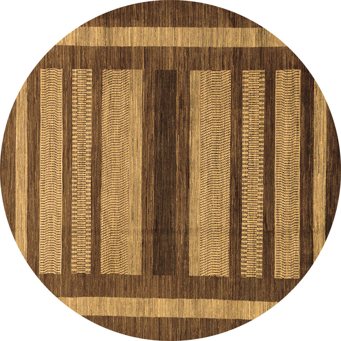 Round Abstract Brown Modern Rug, abs180brn