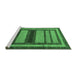 Sideview of Machine Washable Abstract Emerald Green Modern Area Rugs, wshabs180emgrn