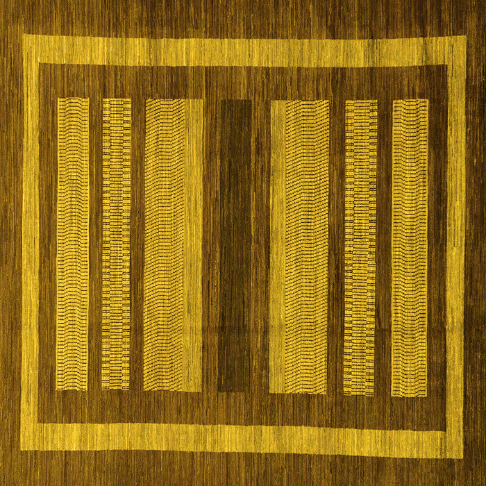 Square Abstract Yellow Modern Rug, abs180yw