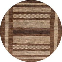 Round Abstract Red Brown Modern Rug, abs180