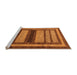 Sideview of Machine Washable Abstract Orange Modern Area Rugs, wshabs180org