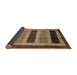 Sideview of Abstract Red Brown Modern Rug, abs181