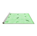 Sideview of Machine Washable Solid Emerald Green Modern Area Rugs, wshabs1810emgrn