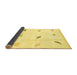 Sideview of Solid Yellow Modern Rug, abs1810yw