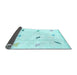 Sideview of Solid Light Blue Modern Rug, abs1810lblu