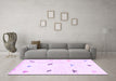 Machine Washable Solid Purple Modern Area Rugs in a Living Room, wshabs1810pur