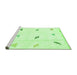 Sideview of Machine Washable Solid Green Modern Area Rugs, wshabs1810grn