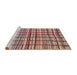 Sideview of Machine Washable Abstract Brown Sugar Brown Rug, wshabs1811