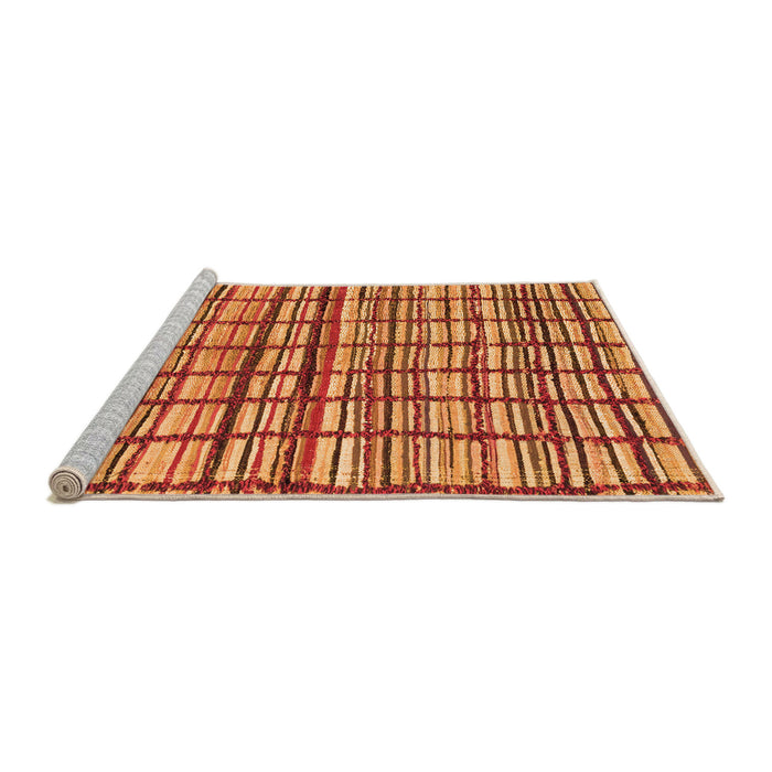Sideview of Machine Washable Abstract Orange Modern Area Rugs, wshabs1811org