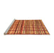 Sideview of Machine Washable Abstract Orange Modern Area Rugs, wshabs1811org