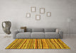 Machine Washable Abstract Yellow Modern Rug in a Living Room, wshabs1811yw