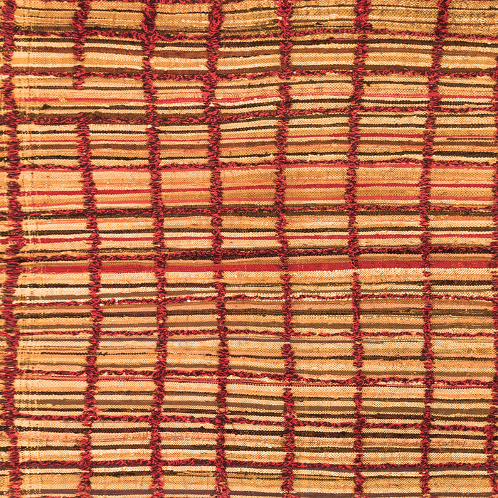 Square Machine Washable Abstract Orange Modern Area Rugs, wshabs1811org