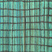 Square Abstract Turquoise Modern Rug, abs1811turq