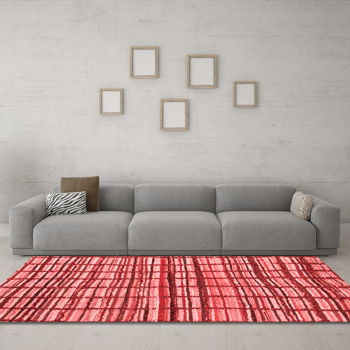 Modern Red Washable Rugs