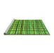 Sideview of Machine Washable Abstract Green Modern Area Rugs, wshabs1811grn