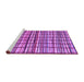 Sideview of Machine Washable Abstract Purple Modern Area Rugs, wshabs1811pur