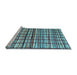 Sideview of Machine Washable Abstract Light Blue Modern Rug, wshabs1811lblu