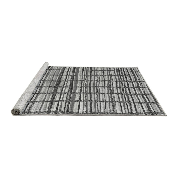 Sideview of Machine Washable Abstract Gray Modern Rug, wshabs1811gry