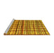 Sideview of Machine Washable Abstract Yellow Modern Rug, wshabs1811yw