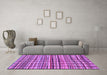 Machine Washable Abstract Purple Modern Area Rugs in a Living Room, wshabs1811pur