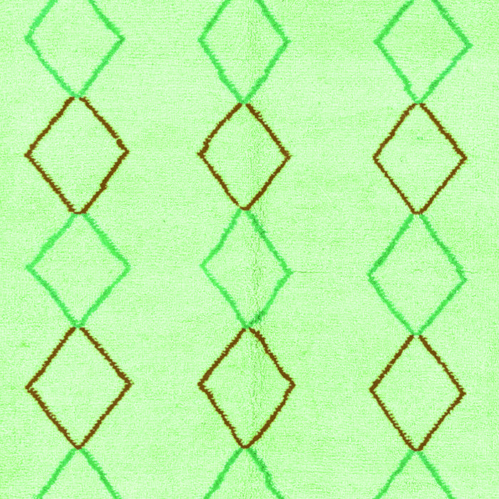 Machine Washable Oriental Green Modern Area Rugs, wshabs1812grn