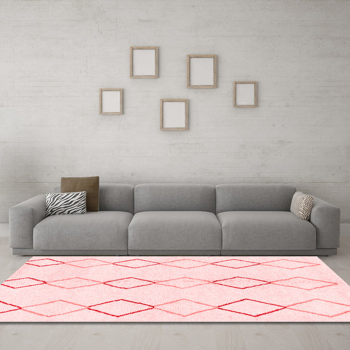 Modern Red Washable Rugs