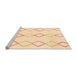 Sideview of Machine Washable Oriental Orange Modern Area Rugs, wshabs1812org