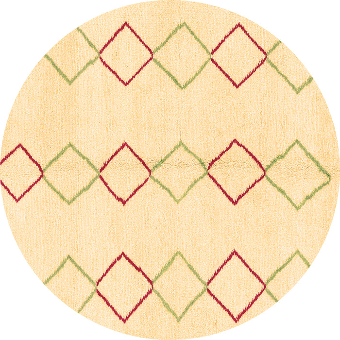 Round Oriental Brown Modern Rug, abs1812brn