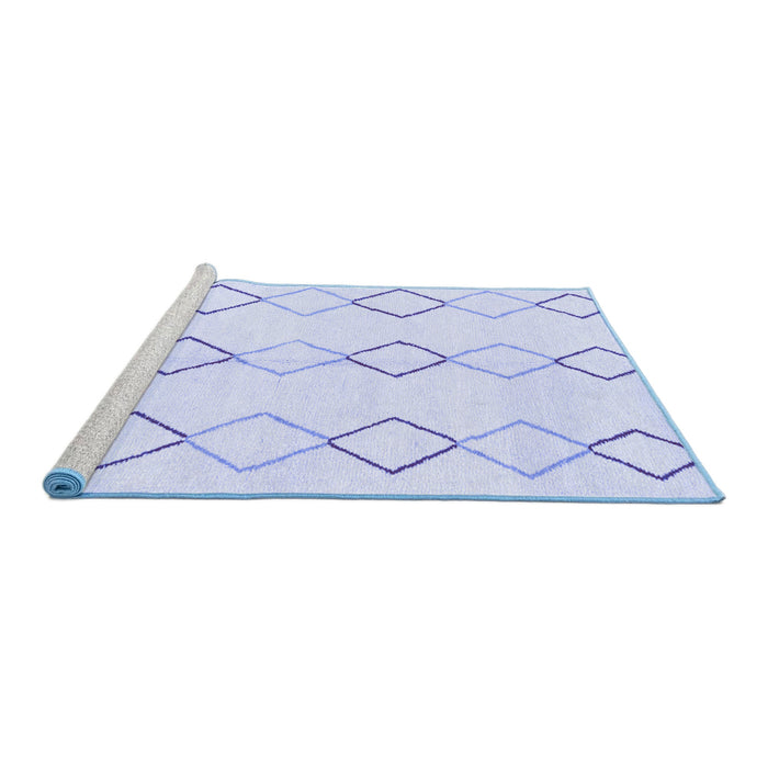 Sideview of Machine Washable Oriental Blue Modern Rug, wshabs1812blu
