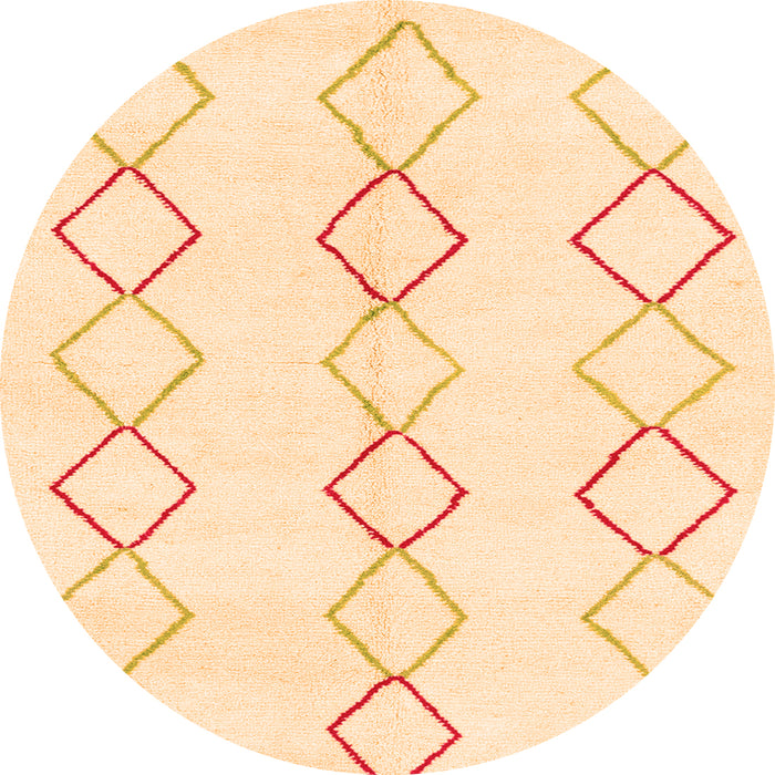 Round Oriental Orange Modern Rug, abs1812org