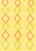 Machine Washable Oriental Yellow Modern Rug, wshabs1812yw