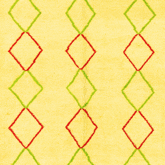 Machine Washable Oriental Yellow Modern Rug, wshabs1812yw