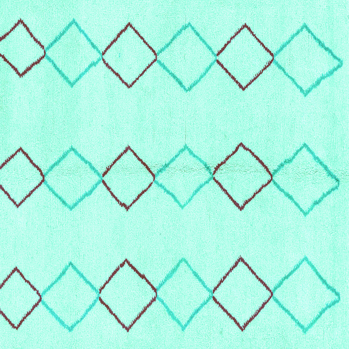 Square Oriental Turquoise Modern Rug, abs1812turq