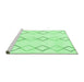 Sideview of Machine Washable Oriental Emerald Green Modern Area Rugs, wshabs1812emgrn