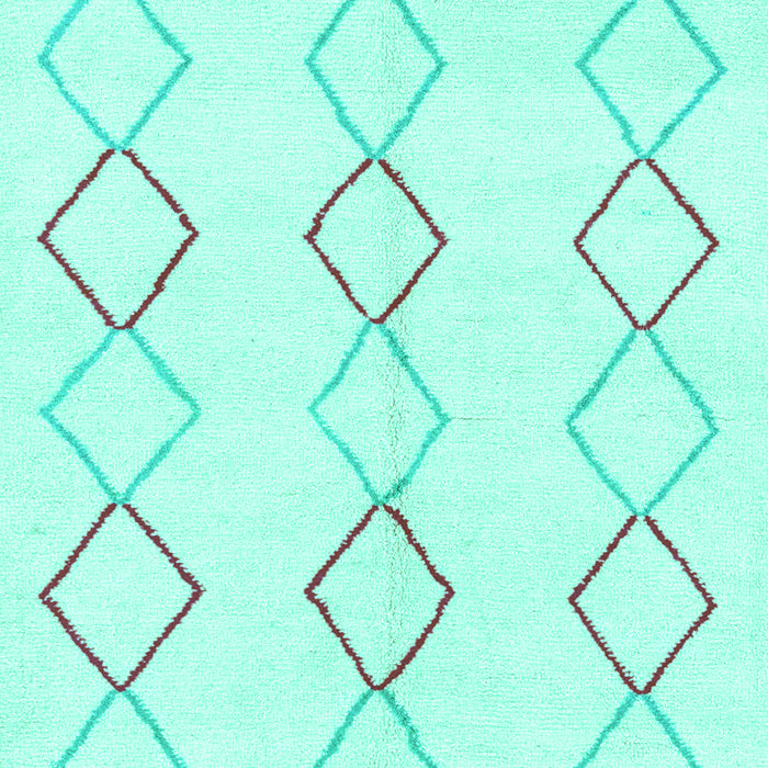 Machine Washable Oriental Turquoise Modern Area Rugs, wshabs1812turq