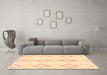 Machine Washable Oriental Orange Modern Area Rugs in a Living Room, wshabs1812org