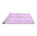 Sideview of Machine Washable Oriental Purple Modern Area Rugs, wshabs1812pur