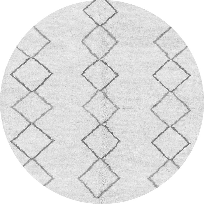 Round Oriental Gray Modern Rug, abs1812gry