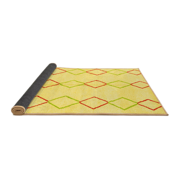 Sideview of Oriental Yellow Modern Rug, abs1812yw