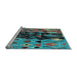 Sideview of Machine Washable Oriental Light Blue Modern Rug, wshabs1813lblu