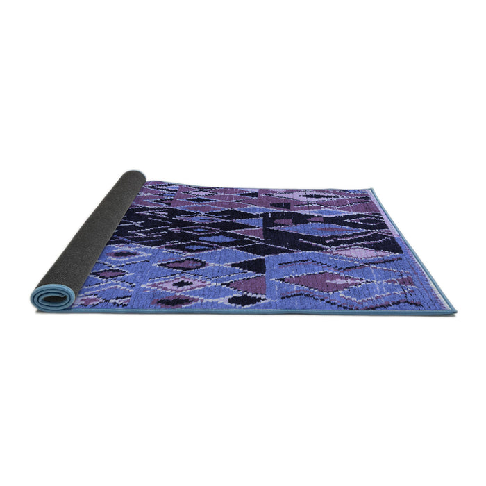 Sideview of Oriental Blue Modern Rug, abs1813blu