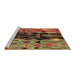 Sideview of Machine Washable Oriental Brown Modern Rug, wshabs1813brn