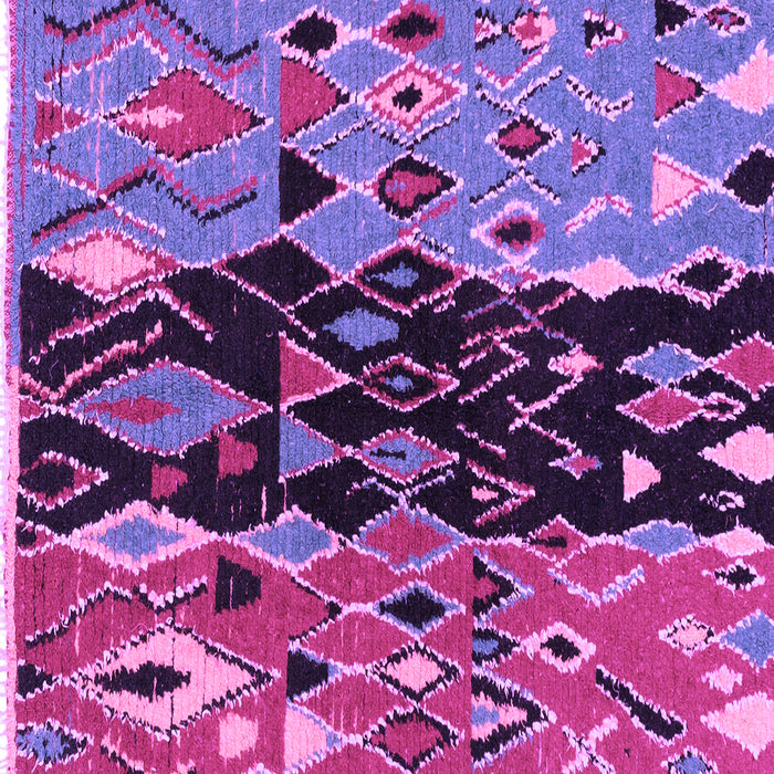 Square Machine Washable Oriental Purple Modern Area Rugs, wshabs1813pur