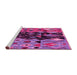 Sideview of Machine Washable Oriental Pink Modern Rug, wshabs1813pnk