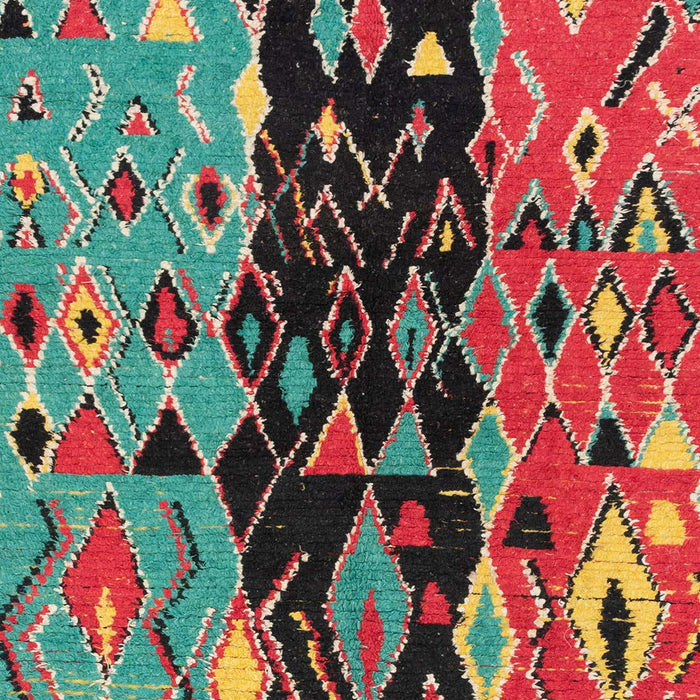 Machine Washable Abstract Saffron Red Rug, wshabs1813