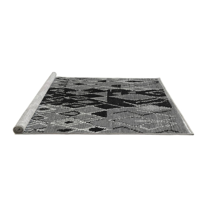 Sideview of Machine Washable Oriental Gray Modern Rug, wshabs1813gry