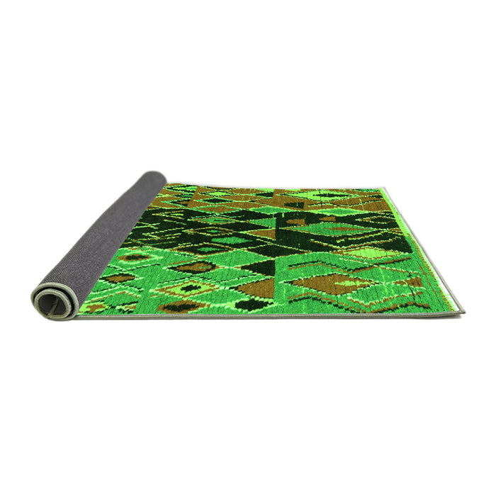 Sideview of Oriental Green Modern Rug, abs1813grn