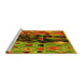 Sideview of Machine Washable Oriental Yellow Modern Rug, wshabs1813yw