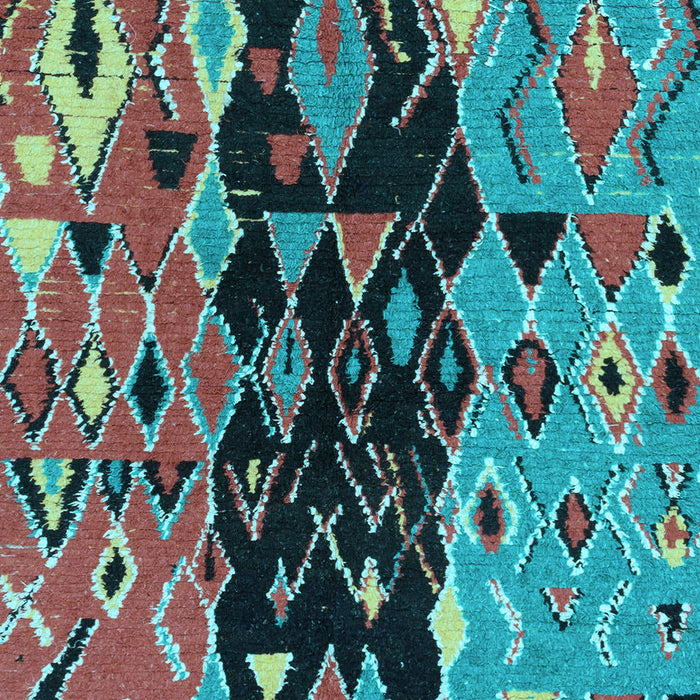 Machine Washable Oriental Light Blue Modern Rug, wshabs1813lblu