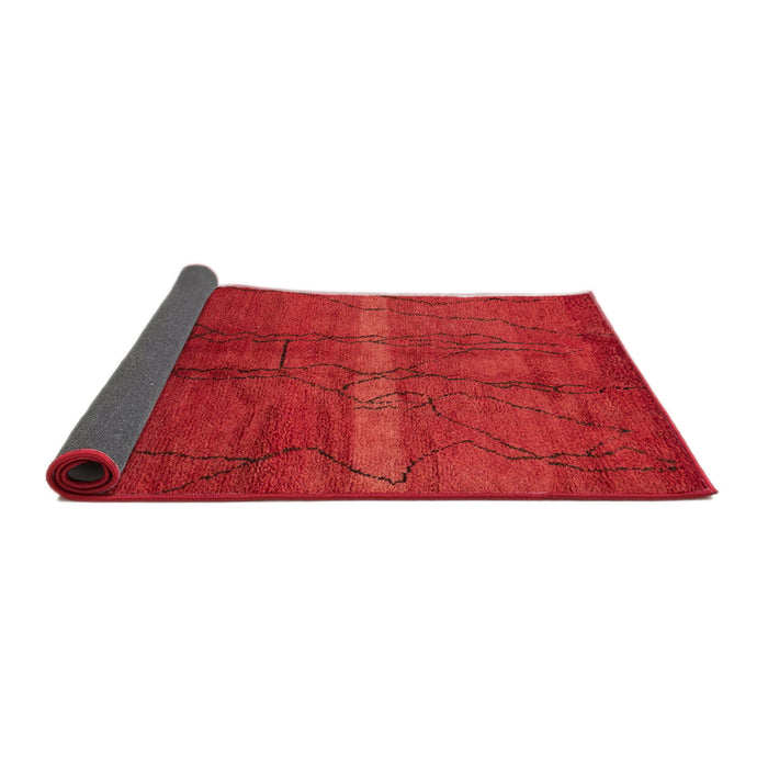 Sideview of Abstract Red Oriental Rug, abs1814